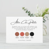 Boho Burnt Oranje Wedding Color Palette Kaart (Staand voorkant)