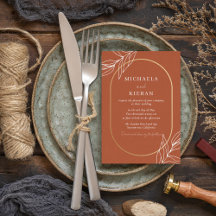 Boho Burnt Rust Modern Wedding