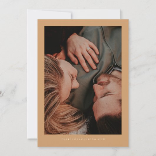 Boho Burnt Sinaasappel herfst Herfst Bloemen Foto  Kaart (Achterkant)