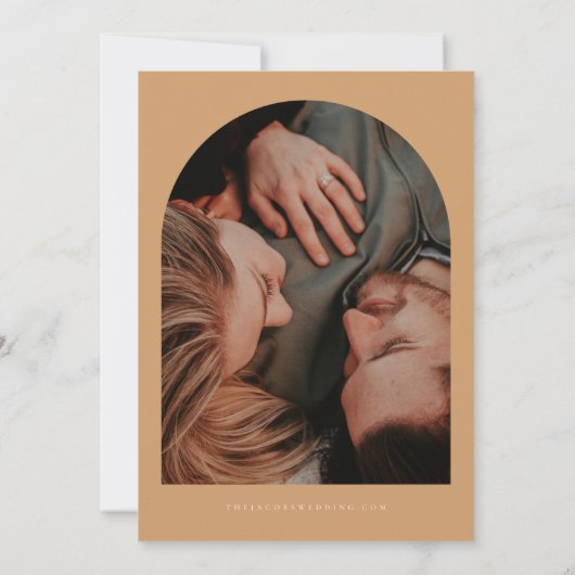 Boho Burnt Sinaasappel herfst Herfst Bloemen Foto  Kaart (Achterkant)