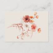 Boho Burnt Sinaasappels Herfst Bloemen Beige Detai Informatiekaartje (Achterkant)