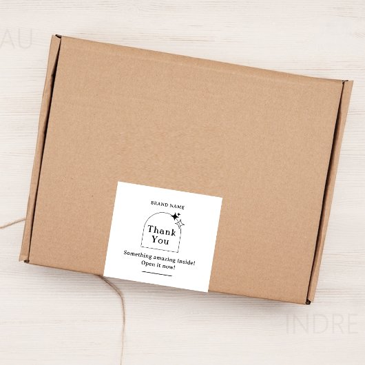 Boho Business Box Seal Label Voedselcontainer Etiket