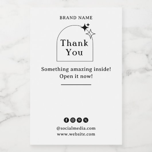 Boho Business Box Seal Label Voedselcontainer Etiket (Enkel label)