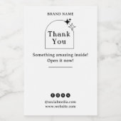 Boho Business Box Zegel Label Voedselcontainer Etiket (Enkel label)