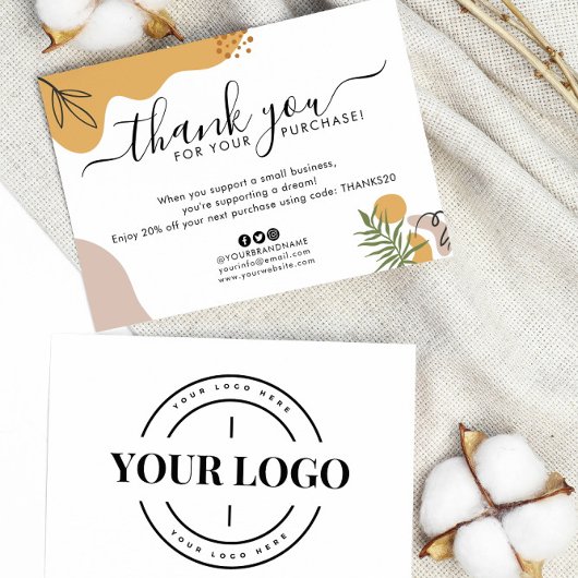 Boho Business Company Logo Hartelijk dank voor aan Bedankkaart
