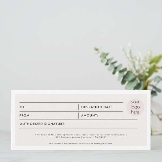 Boho Business Logo Cadeaubon (Staand voorkant)