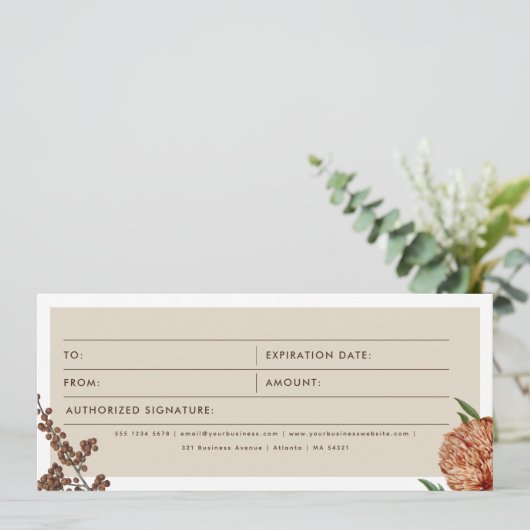 Boho Business Logo Cadeaubon (Staand voorkant)