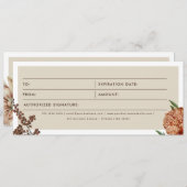 Boho Business Logo Cadeaubon (Voorkant / Achterkant)