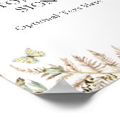 Boho Butterflies Aangepast tekstopteken Poster (Hoek)