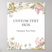 Boho Butterflies Aangepast tekstopteken Poster (Voorkant)