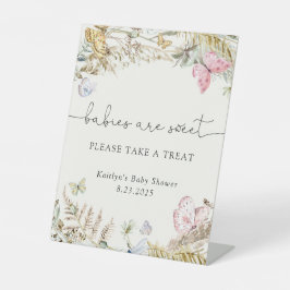 Boho Butterflies Baby's zijn lief Neem een Trein Reclamebord Met Voetstuk