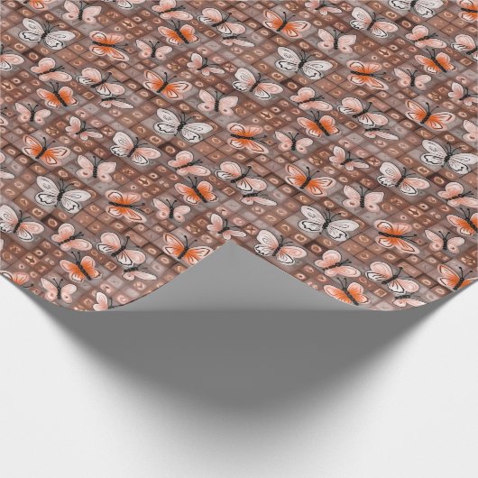 Boho Butterflies Boho Style Pattern Cadeaupapier (Hoek)