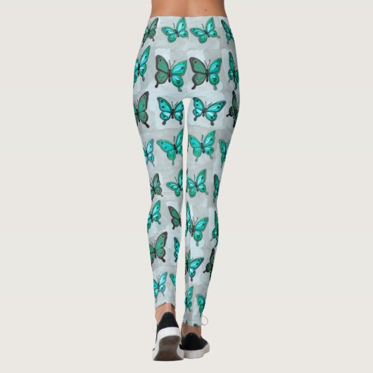 Boho Butterflies Boho Style Pattern Leggings (Achterkant)