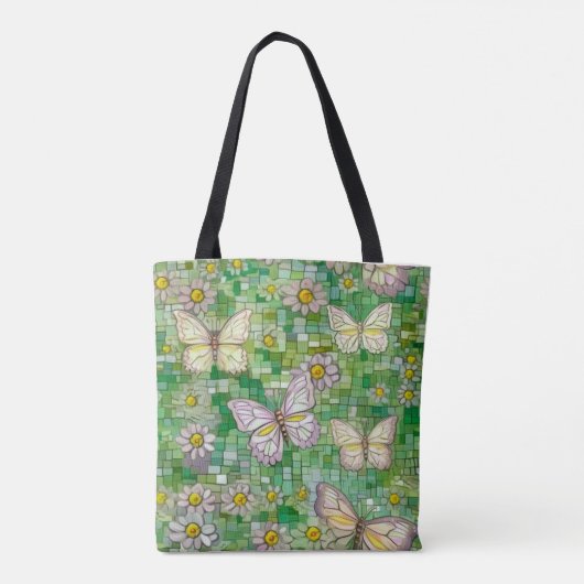 Boho Butterflies Boho Style Pattern Tote Bag (Achterkant)