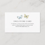 Boho Butterflies Enclosure Card Informatiekaartje<br><div class="desc">Gebruik deze ruimte om creëer elke invoegkaart voor uw uitnodiging aan te passen,  zoals een cadeauregister,  goed wensen,  huwelijksgeld,  boeken voor baby,  display douches,  enz.</div>