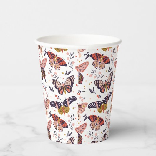 Boho Butterflies Papieren Bekers (Rechts)