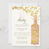 Boho Butterflies Pink 30th Birthday Kaart (Voorkant)