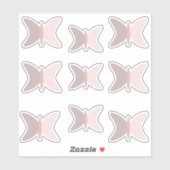 Boho Butterflies Pink Earthy Tones Sticker (Vel)