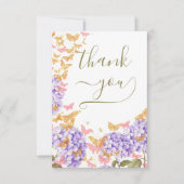 Boho Butterflies Rustic Vrijgezellenfeest Hartelij Bedankkaart (Voorkant)