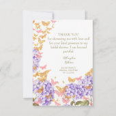 Boho Butterflies Rustic Vrijgezellenfeest Hartelij Bedankkaart (Achterkant)