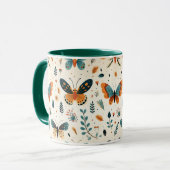 Boho Butterfly and Botanical Meadow Mok (Voorkant links)