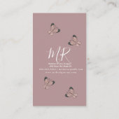 Boho Butterfly Artist Handmade Art Designer Blush Visitekaartje (Achterkant)