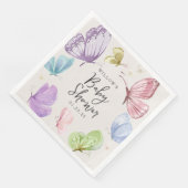 Boho Butterfly Baby shower 8-inch Papier Napkins Servet (Hoek)