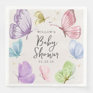 Boho Butterfly Baby shower 8-inch Papier Napkins Servet