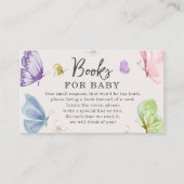 Boho Butterfly Baby shower Books for Baby Kaart (Voorkant)