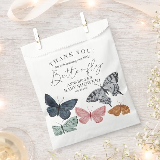 Boho Butterfly Baby shower Dessert Favor Bag Bedankzakje (Geknipt)