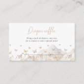 Boho Butterfly Baby shower Diaper Raffle Ticket Informatiekaartje (Voorkant)