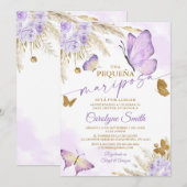 Boho Butterfly Baby shower in het Spaans Kaart (Voorkant / Achterkant)