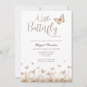 Boho Butterfly Baby shower Kaart (Voorkant)