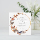 Boho Butterfly Baby shower Kaart (Staand voorkant)