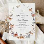 Boho Butterfly Baby shower Kaart