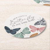 Boho Butterfly Baby shower Onderzetter (Gebogen)
