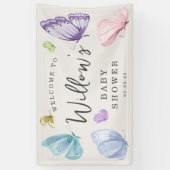 Boho Butterfly Baby shower Welcome Banner (Verticaal)