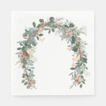 Boho Butterfly Baby Sprinkle Servetten Eucalyptus