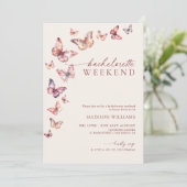 Boho Butterfly Bachelorette Weekend Route Kaart (Staand voorkant)