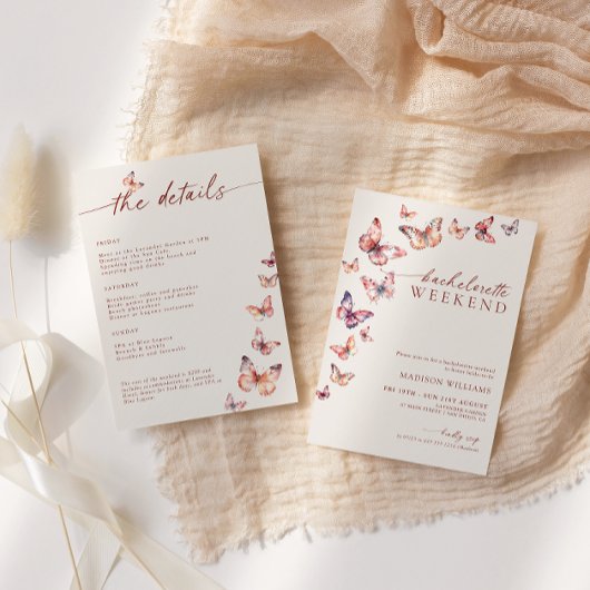 Boho Butterfly Bachelorette Weekend Route Kaart