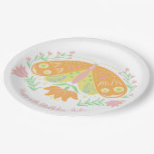 Boho Butterfly Birthday Paper Borden Papieren Bordje (Gekanteld)
