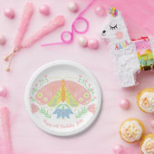 Boho Butterfly Birthday Paper Borden Papieren Bordje (Feest)