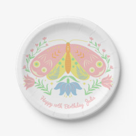 Boho Butterfly Birthday Paper Borden Papieren Bordje