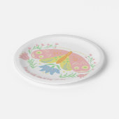 Boho Butterfly Birthday Paper Borden Papieren Bordje (Gekanteld)