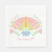 Boho Butterfly Birthday Servet (Voorkant)