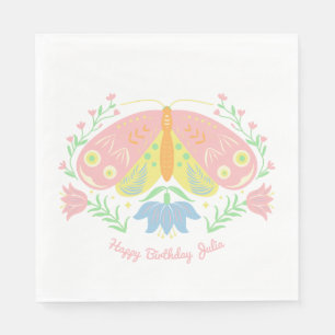 Boho Butterfly Birthday Servet