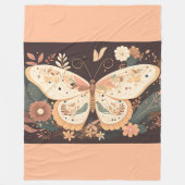 Boho Butterfly Bloemen Fleece Deken (Voorkant)