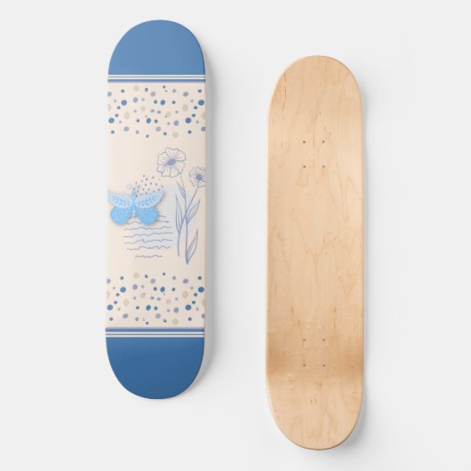Boho Butterfly & Botanical Skateboard (Voorkant)