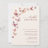 Boho Butterfly Bruidsfeest Kaart (Voorkant)