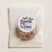 Boho Butterfly Dank je wel Ronde Sticker